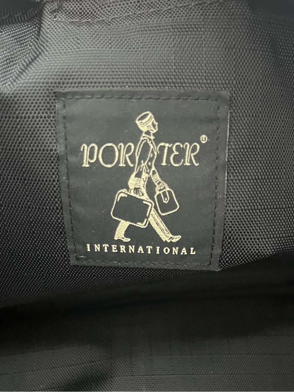 Porter International Black Leather Messenger Bag with Front Pockets - Picture 8 of 14
